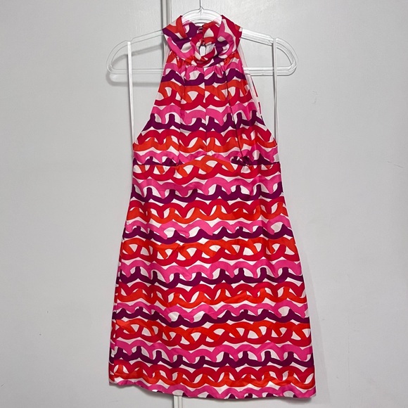 Original Milly Of New York Silk Dress size 4 Peekaboo Details High Neck Lined ZZ - Picture 10 of 13